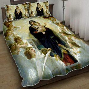 Our Lady Virgin Mary And Baby Jesus Quilt Bedding Set Christian Gift For Believers 1 pu4ozi.jpg