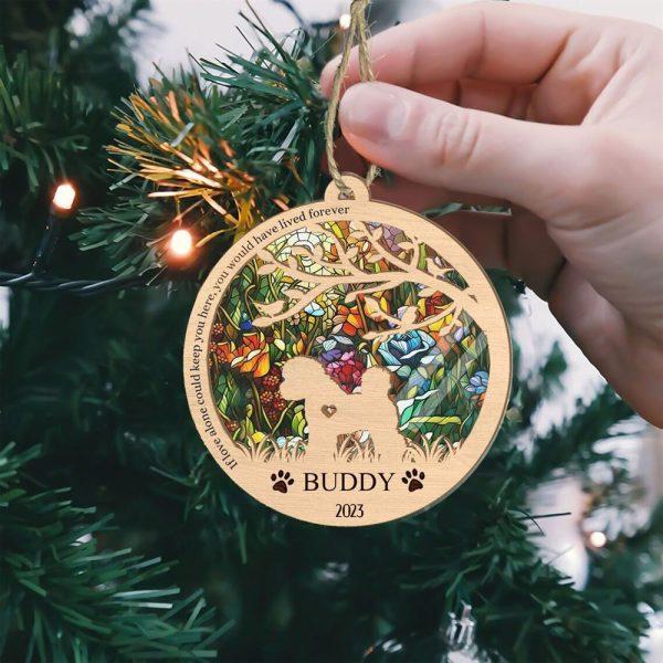 Personalized Bichon Frise Suncatcher Ornament – Custom Christmas Ornaments Gift For Dog Lover