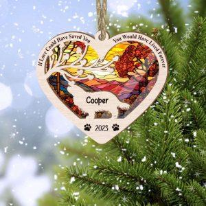 Personalized Cavalier King Charles Christmas Suncatcher Ornament – Christmas Ornaments Personalized Gift For Dog Lover