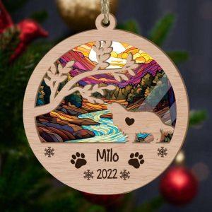 Personalized Cavalier King Charles Circle Branch Tree Christmas Suncatcher Ornament – Christmas Ornaments Personalized Gift For Dog Lover
