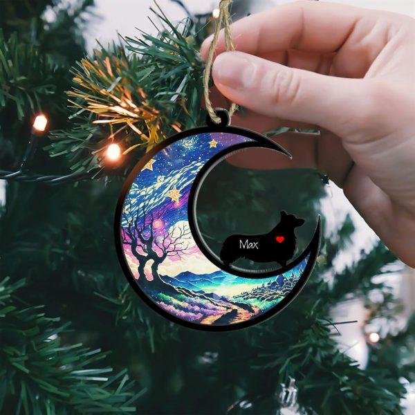 Personalized Corgi Memorial Suncatcher Ornament – Christmas Ornaments Personalized Gift For Dog Lover