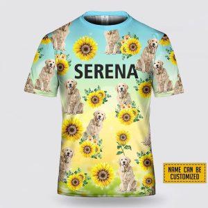 Personalized Goldendoodle Dog Sunflower Pattern All Over Print 3D T Shirt Gifts For Pet Lovers 2 dozfyh.jpg