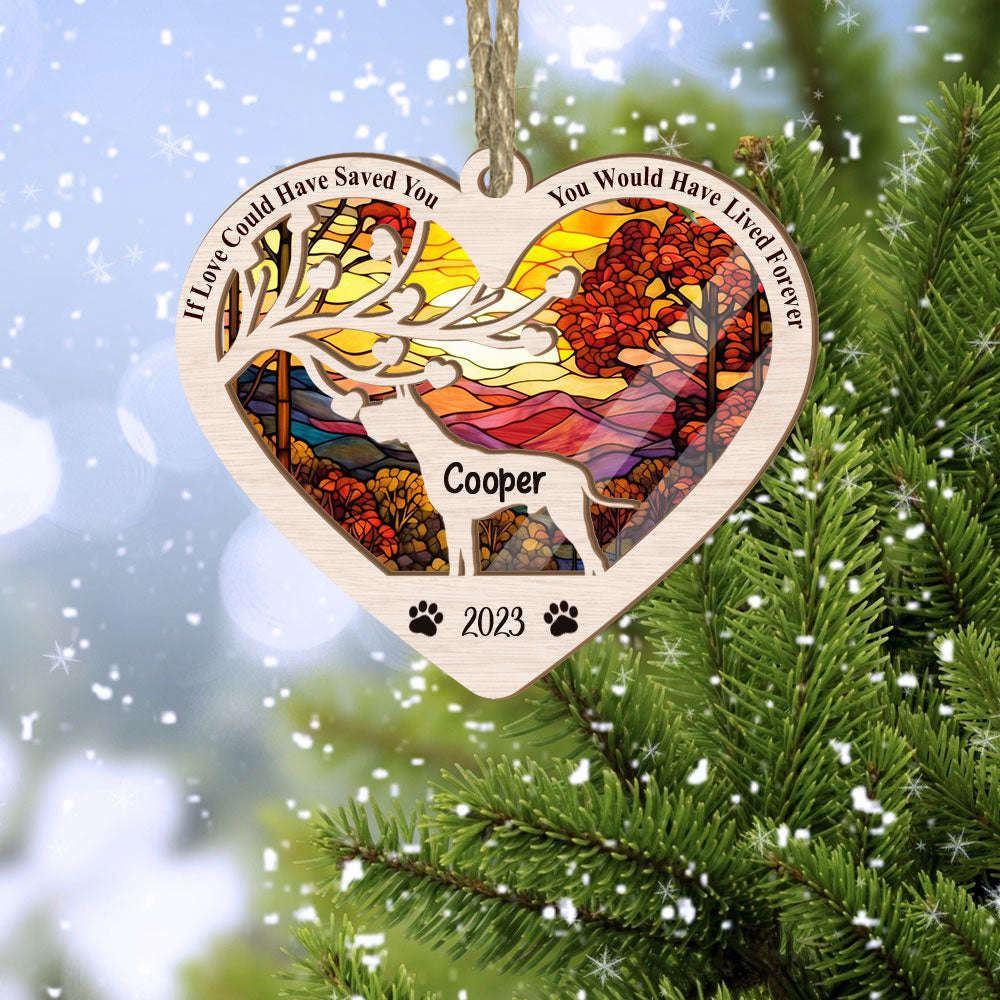 Personalized Great Dane Christmas Suncatcher Ornament – Christmas Ornaments Personalized Gift For Dog Lover