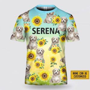 Personalized Havanese Dog Sunflower Pattern All Over Print 3D T Shirt Gifts For Pet Lovers 1 x3g6ji.jpg