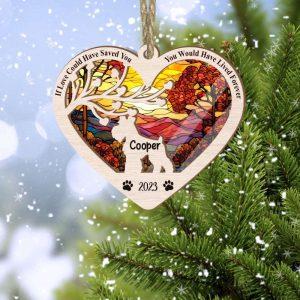Personalized Mini Schnauzer Christmas Suncatcher Ornament 1