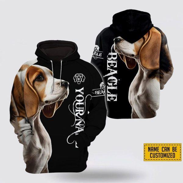 Personalized Name Beagle  All Over Print Hoodie Shirt – Gift For Dog Lover