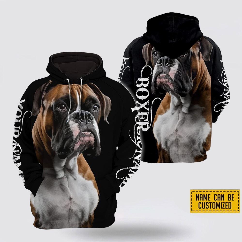 Personalized Name Boxer All Over Print Hoodie Shirt – Gift For Dog Lover Personalized Name Boxer All Over Print Hoodie Shirt – Gift For Dog Lover