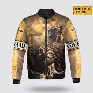 Personalized Name Christian Jesus Lion Bomber Jacket Gifts For Jesus Lovers 2 pensek.jpg