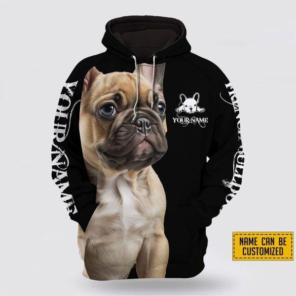 Personalized Name French Bulldog All Over Print Hoodie Shirt – Gift For Dog Lover