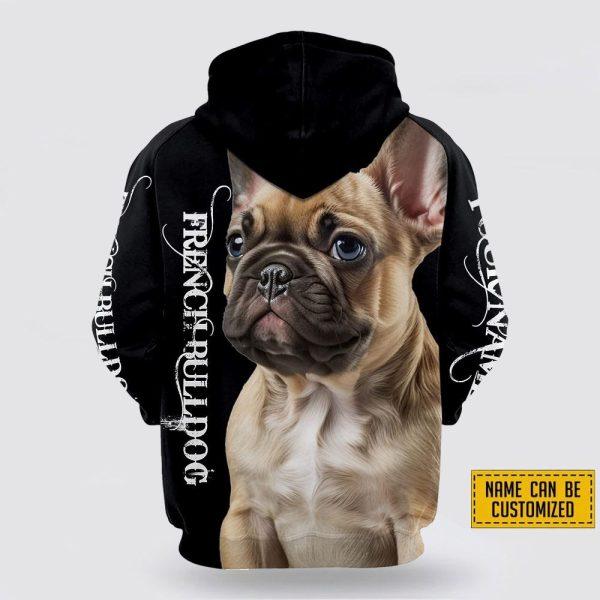 Personalized Name French Bulldog All Over Print Hoodie Shirt – Gift For Dog Lover