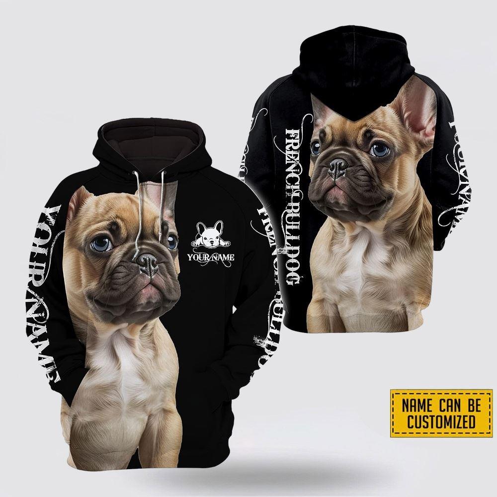 Personalized Name French Bulldog All Over Print Hoodie Shirt – Gift For Dog Lover Personalized Name French Bulldog All Over Print Hoodie Shirt – Gift For Dog Lover