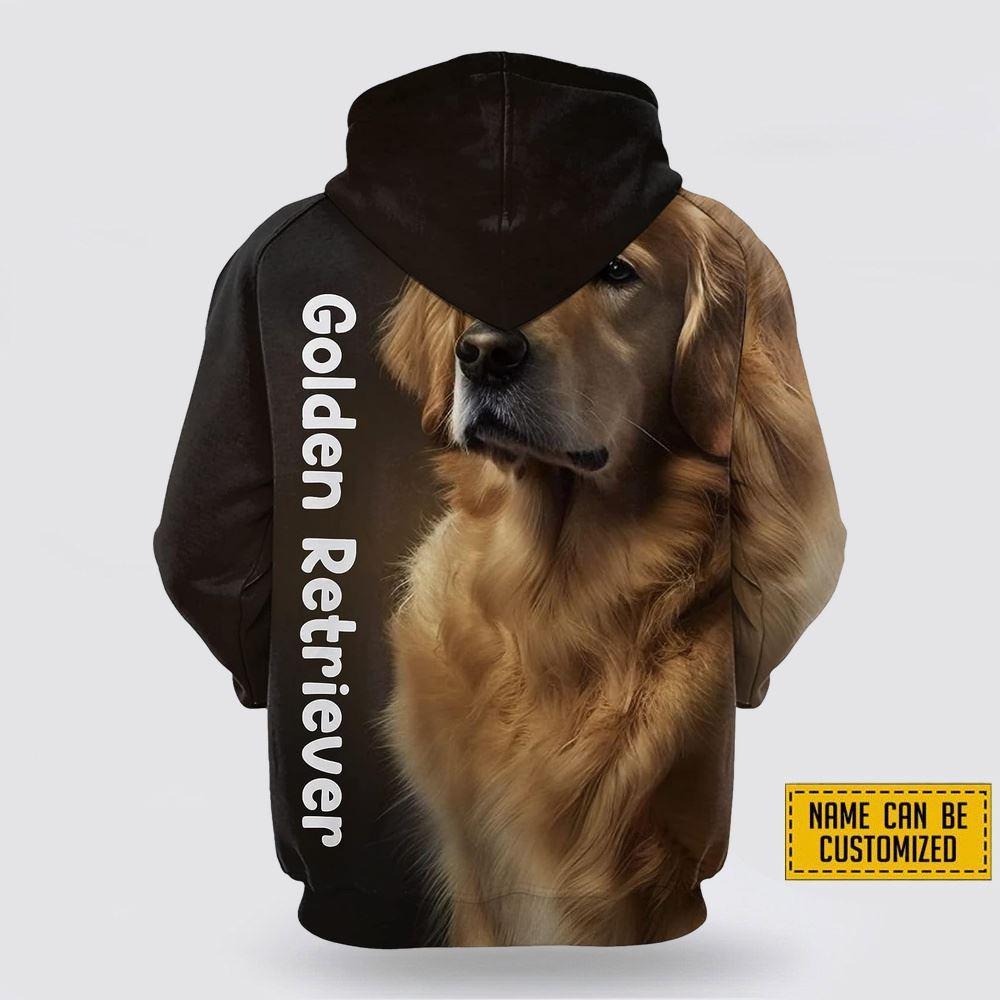Personalized Name Golden Retriever All Over Print Hoodie Shirt – Gift For Dog Lover Personalized Name Golden Retriever All Over Print Hoodie Shirt – Gift For Dog Lover