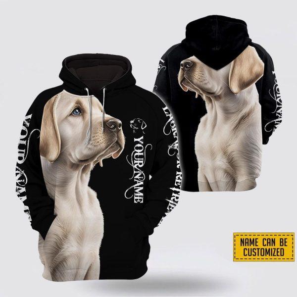 Personalized Name Labrador Retriever All Over Print Hoodie Shirt – Gift For Dog Lover