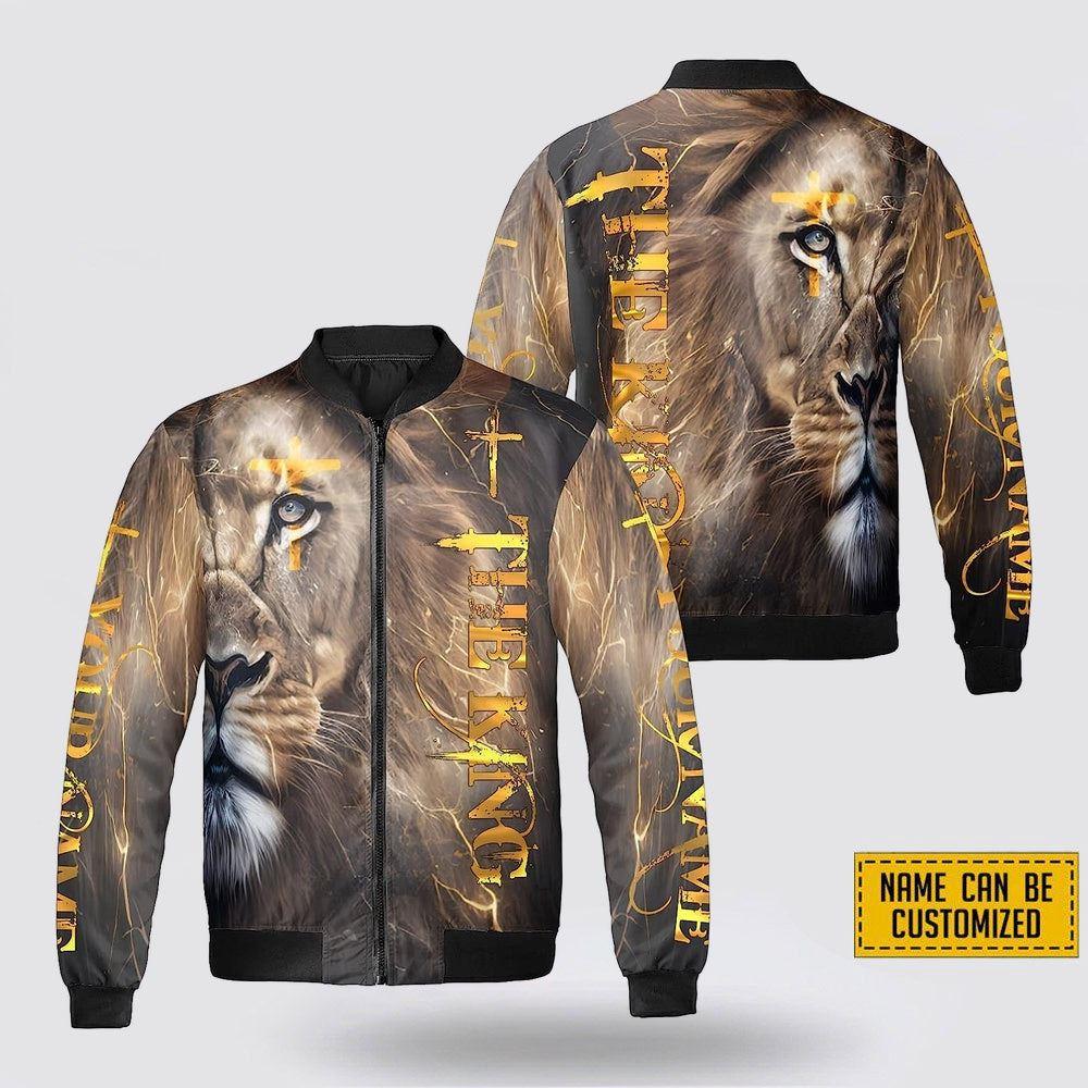 Personalized Name The King Lion Christian Jesus Bomber Jacket – Gifts For Jesus Lovers Personalized Name The King Lion Christian Jesus Bomber Jacket – Gifts For Jesus Lovers