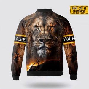 Personalized Name The Lion Christian Jesus Bomber Jacket Gifts For Jesus Lovers 3 cgpmjm.jpg