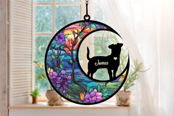 Personalized Pet Memorial Suncatcher Ornament – Christmas Ornaments Personalized Gift For Dog Lover
