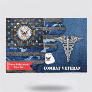 Personalized US Navy Canvas Print Of Service…