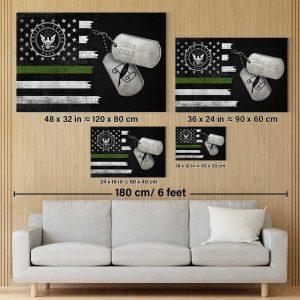 Personalized US Navy Canvas Print With Black American Flag And Veteran 4th of July US Navy Canvas Wall Art Gift For Military Personnel 2 nllmgs.jpg