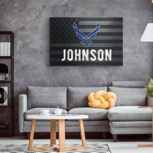 Personalized United States Air Force USAF American Flag Canvas Wall Art Gift For Military Personnel 2 g0eoyu.jpg