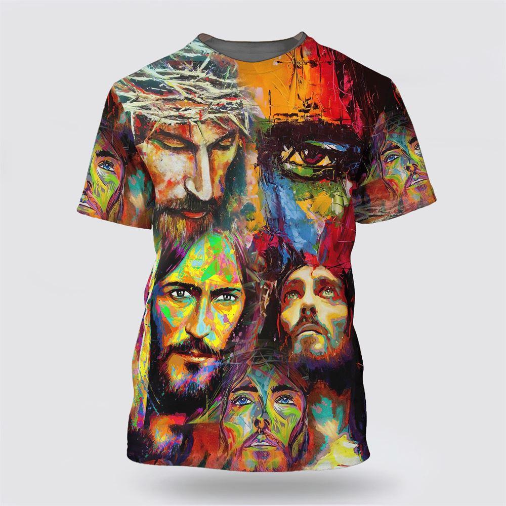 Pictures Jesus Christ All Over Print 3D T Shirt Men And Women – Gifts For Christians