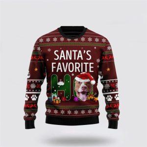 Pit Bull Favorite Ho Christmas Ugly Sweater…