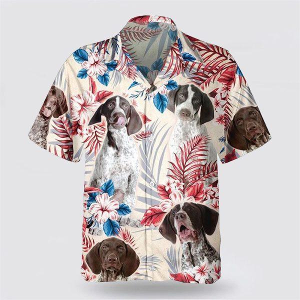 Pointer Dog On The Red Flower Tropic Background Hawaiian Shirt – Pet Lover Hawaiian Shirts