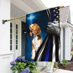 Police Flag Christian Cross Beagle Thin Blue Line Police Flag 1