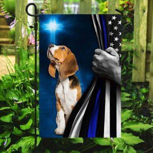 Police Flag Christian Cross Beagle Thin Blue Line Police Flag 3