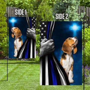 Police Flag Christian Cross Beagle Thin Blue Line Police Flag 4