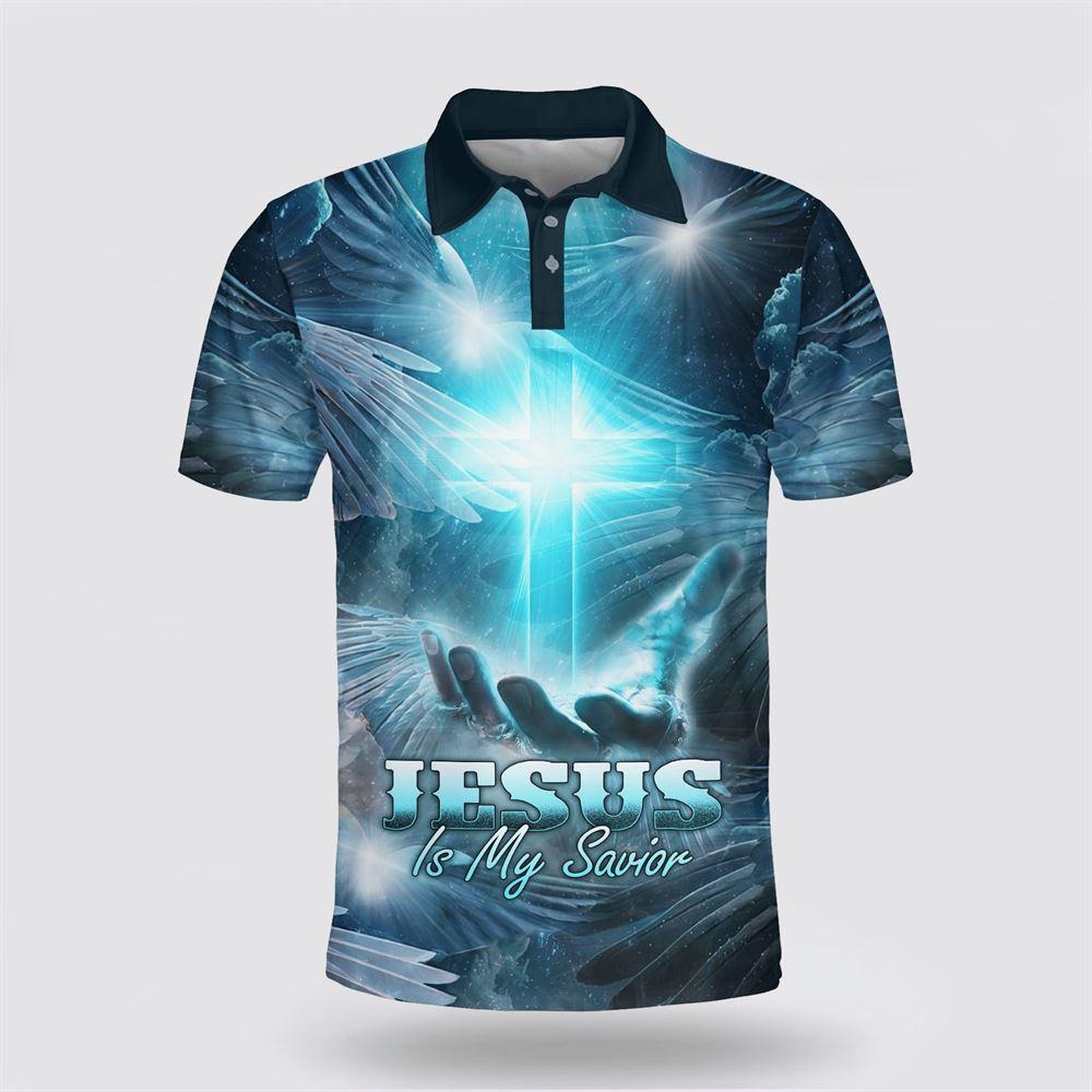 Potrait Jesus Is My Savior Polo Shirt – Gifts For Christian Families