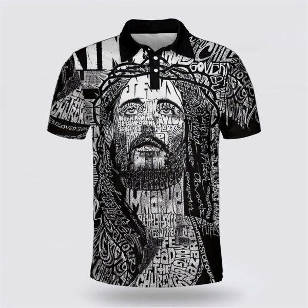 Potrait Jesus Polo Shirt – Gifts For Christian Families
