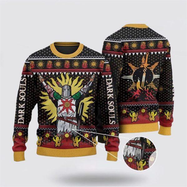 Praise The Sun With Bonfire Unisex Ugly Christmas Sweater – Christmas Gifts For Firefighters