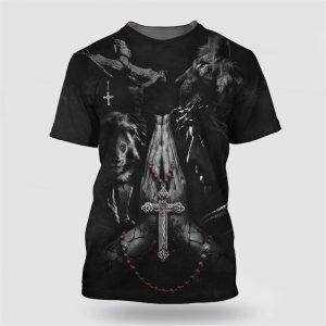 Praying Hands Jesus Lion All Over Print…