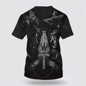 Praying Hands Jesus Lion All Over Print 3D T Shirt Gifts For Christians 2 opp1jv.jpg