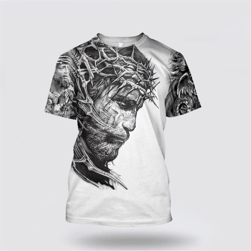 Premium Christian Jesus All Over Print 3D T Shirt – Gifts For Christian Friends