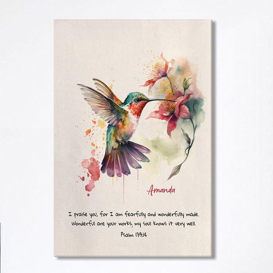 Psalm 13914 I Am Fearfully And Wonderfully Made Personalized Canvas Wall Art – Religious Wall Art – Bible Canvas Art Psalm 13914 I Am Fearfully And Wonderfully Made Personalized Canvas Wall Art – Religious Wall Art – Bible Canvas Art