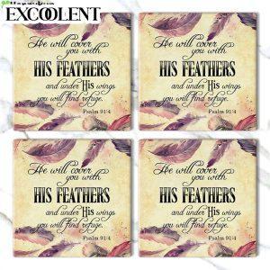 Psalm 914 Niv He Will Cover You With His Feathers Stone Coasters Coasters Gifts For Christian 3 vaczr0.jpg