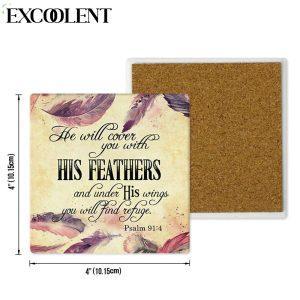 Psalm 914 Niv He Will Cover You With His Feathers Stone Coasters Coasters Gifts For Christian 4 memhu9.jpg