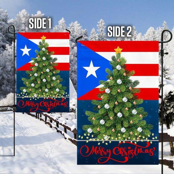 Puerto Rico Christmas Flag – Christmas Flag Outdoor Decoration