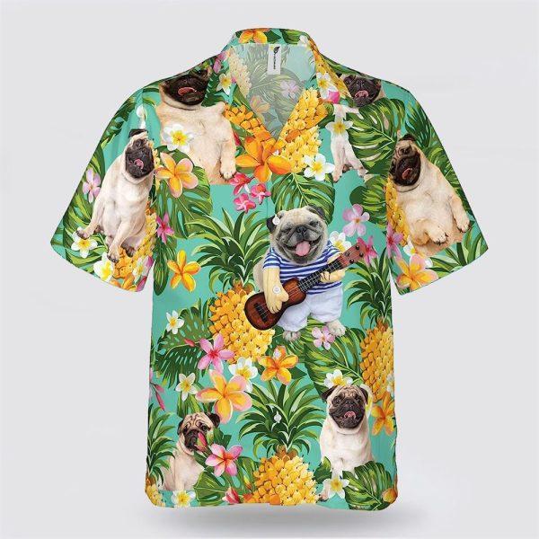 Pug On The Flower BananaTropic Background Hawaiian Shirt – Pet Lover Hawaiian Shirts