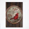 Red Cardinal Be Still And Know That I Am God Canvas – Christian Wall Art Canvas – Religious Home Decor