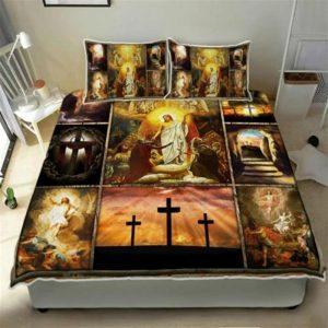 Resurrection Of Jesus Easter Quilt Bedding Set Christian Gift For Believers 3 xp57uq.jpg