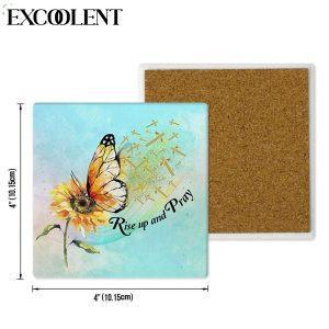 Rise Up And Pray Butterfly Sunflower Stone Coasters Coasters Gifts For Christian 4 qlctzq.jpg