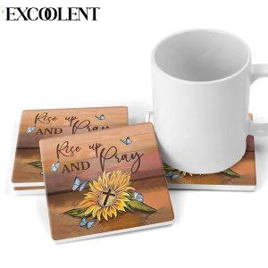 Rise Up And Pray Sunflower Cross Stone Coasters Coasters Gifts For Christian 2 qxhtmd.jpg