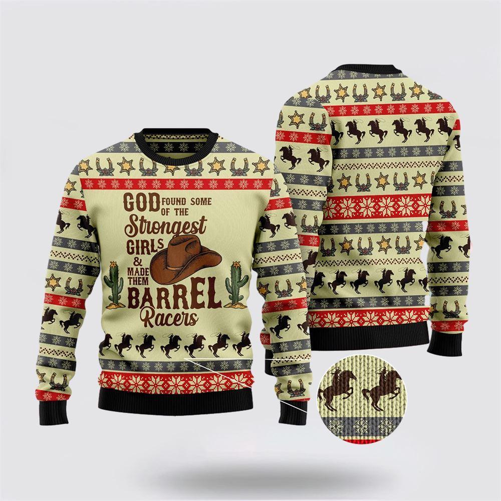 Rodeo Girl Ugly Christmas Sweater – Sweater Gifts For Pet Lover
