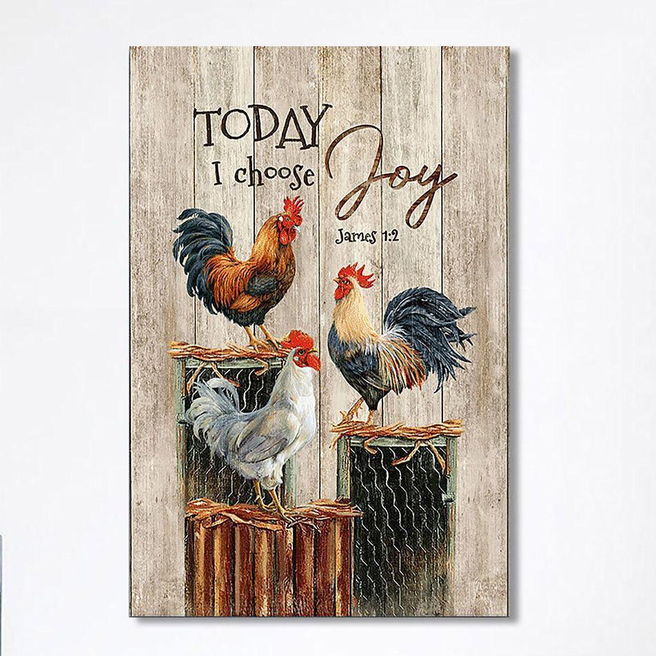 Rooster Today I Choose Joy Canvas Wall Art – Christian Canvas Prints – Bible Verse Canvas Art Rooster Today I Choose Joy Canvas Wall Art – Christian Canvas Prints – Bible Verse Canvas Art