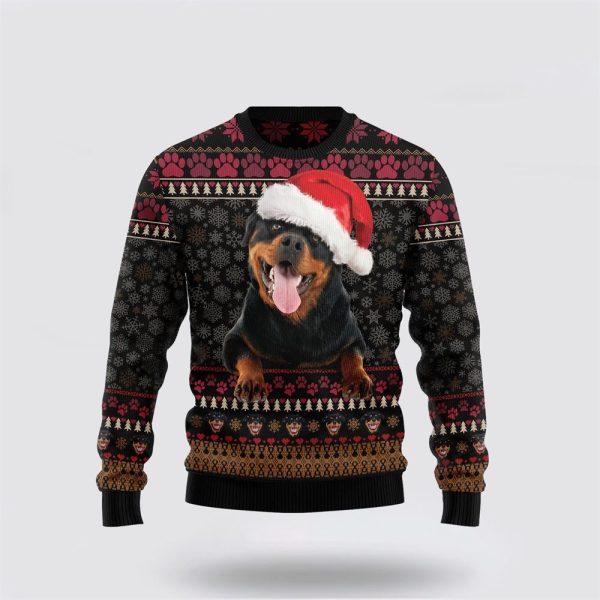 Rottweiler Christmas Christmas Ugly Sweater – Pet Lover Christmas Sweater