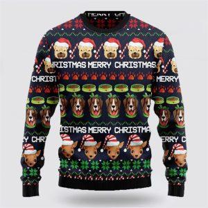 Rottweiler Christmas Dog Ugly Sweaters 3D –…