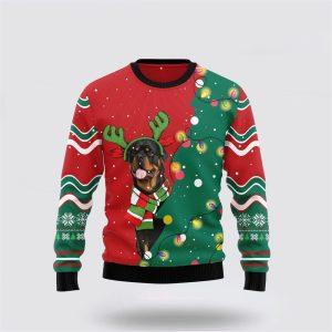 Rottweiler Christmas Tree Christmas Ugly Sweater –…