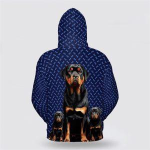 Rottweiler Dog On The Blue background All Over Print Hoodie Shirt Gift For Dog Lover 2 uq14x7.jpg